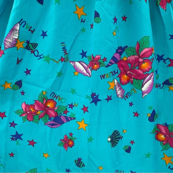 Hilo Hattie Vintage Made in Hawaii Mumu kaftan Size Large novelty print - Picture 4 of 5